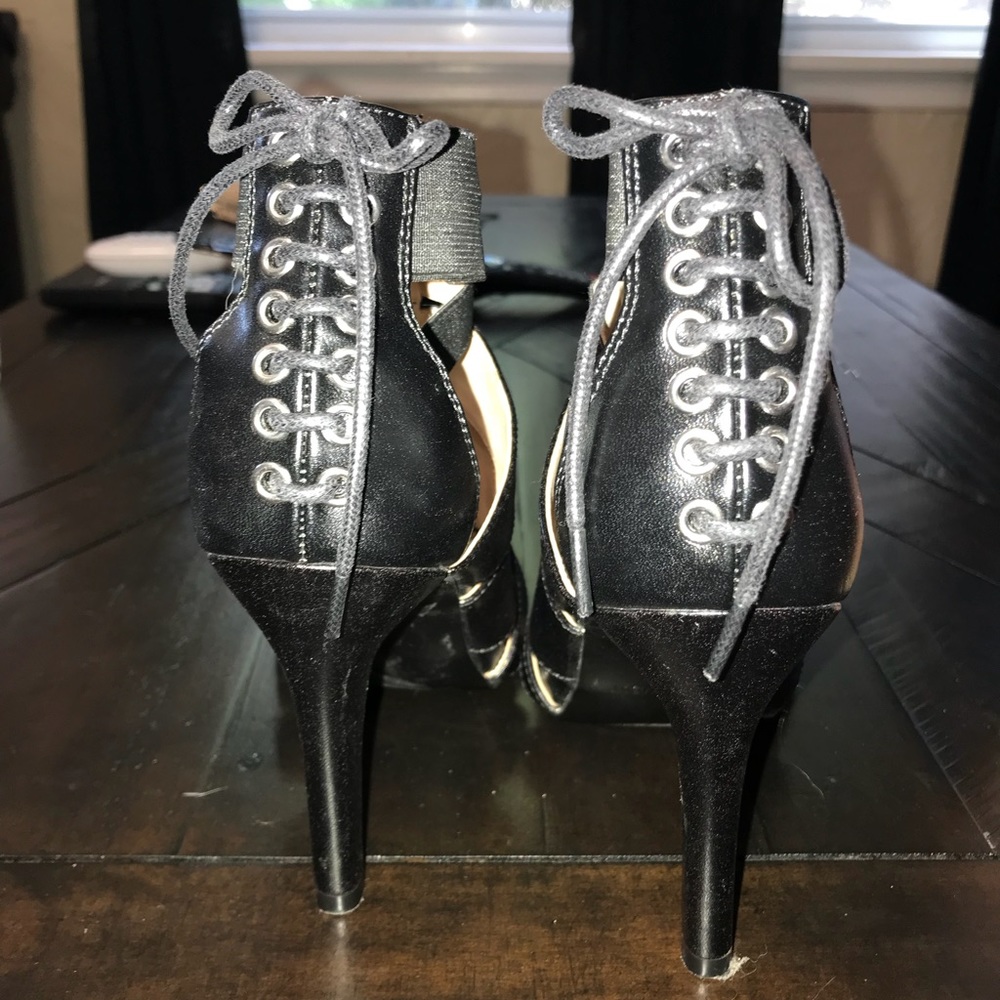 Black laced heels